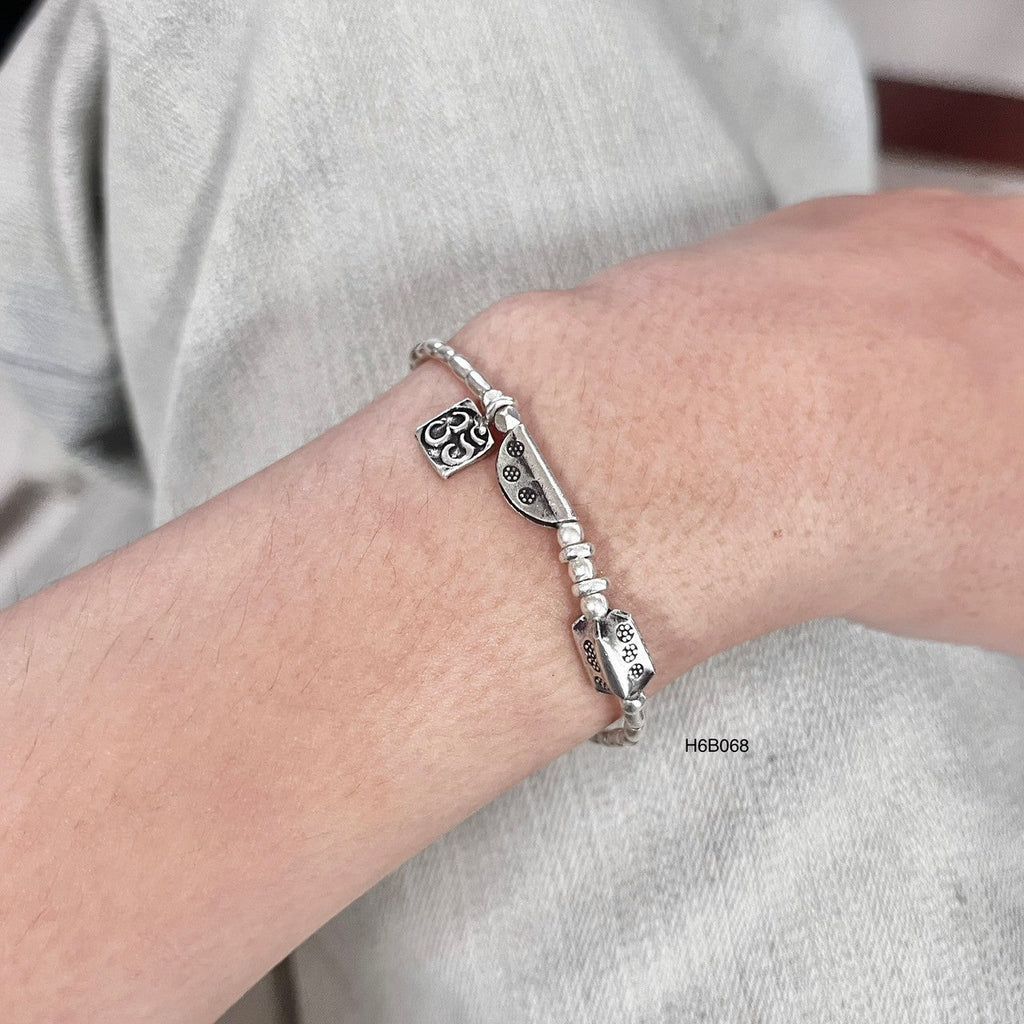 Exquisite 98% Pure Silver Bracelet - Artisan Handmade Finish