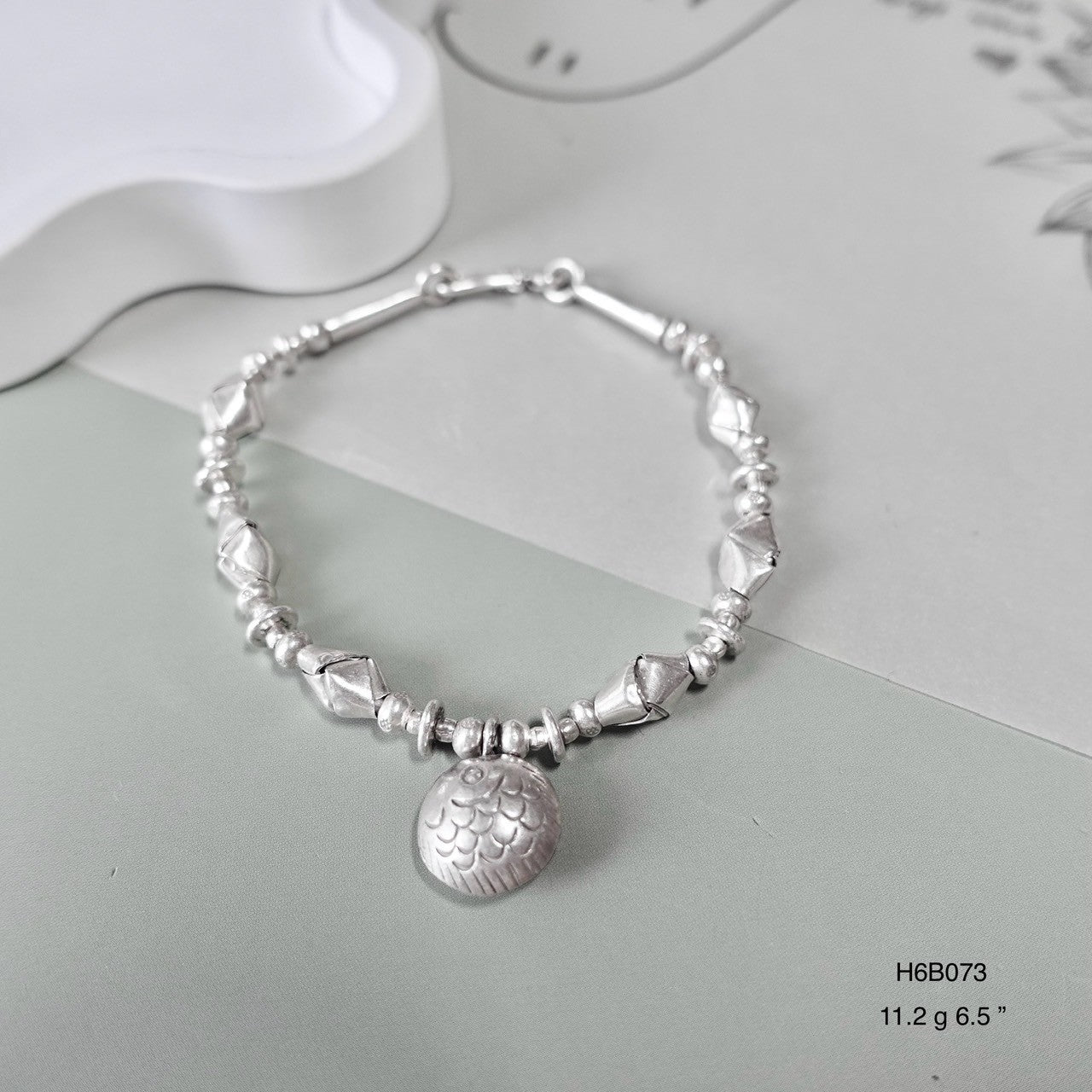 98% Pure Silver Bracelet | Minimalist Hand-Forged Design