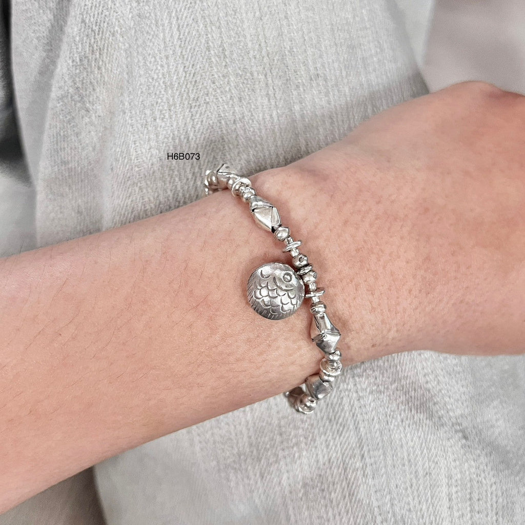98% Pure Silver Bracelet | Minimalist Hand-Forged Design