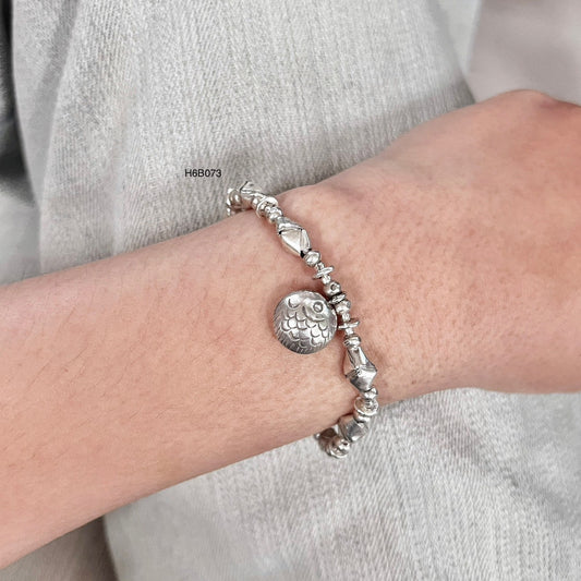 98% Pure Silver Bracelet | Minimalist Hand-Forged Design