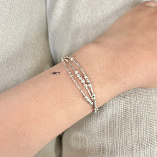 Premium 98% Pure Silver Bracelet - Hand-Textured Finish
