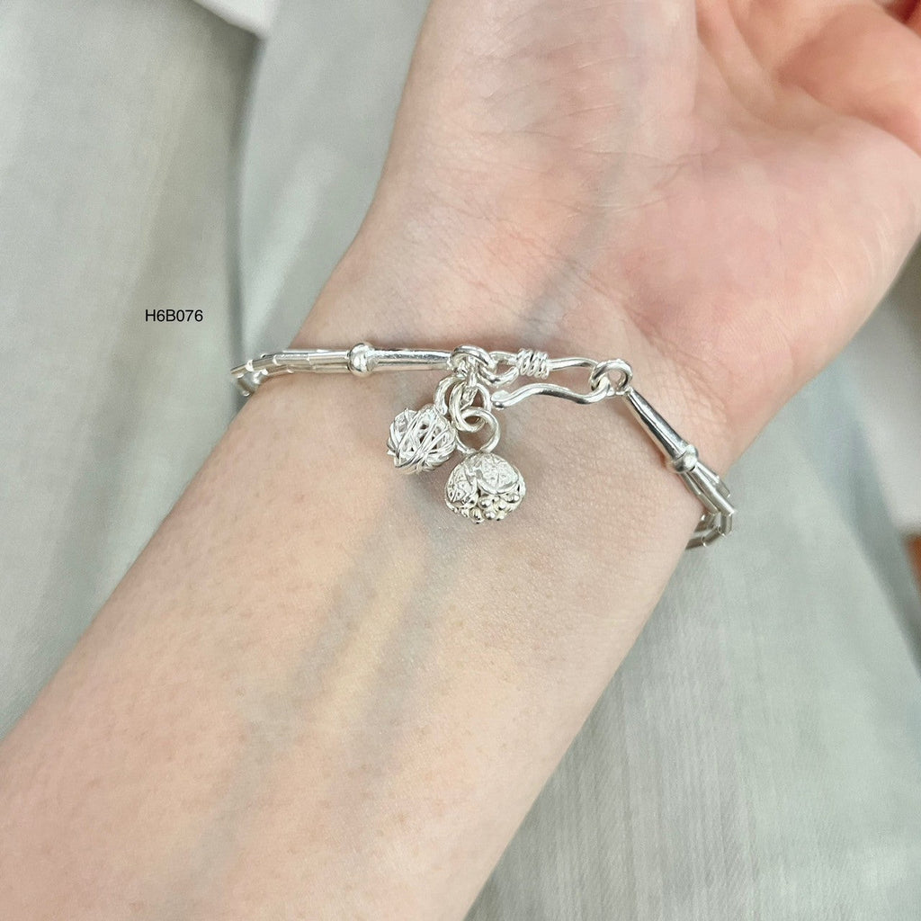 Premium 98% Pure Silver Bracelet - Hand-Textured Finish