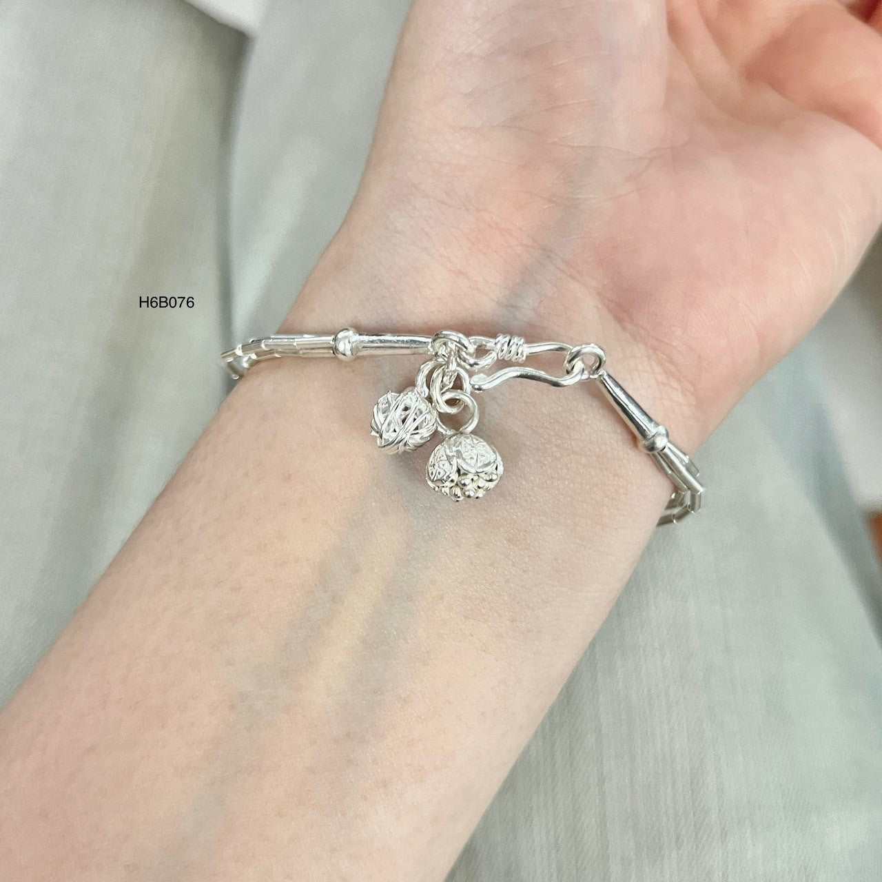 Premium 98% Pure Silver Bracelet - Hand-Textured Finish