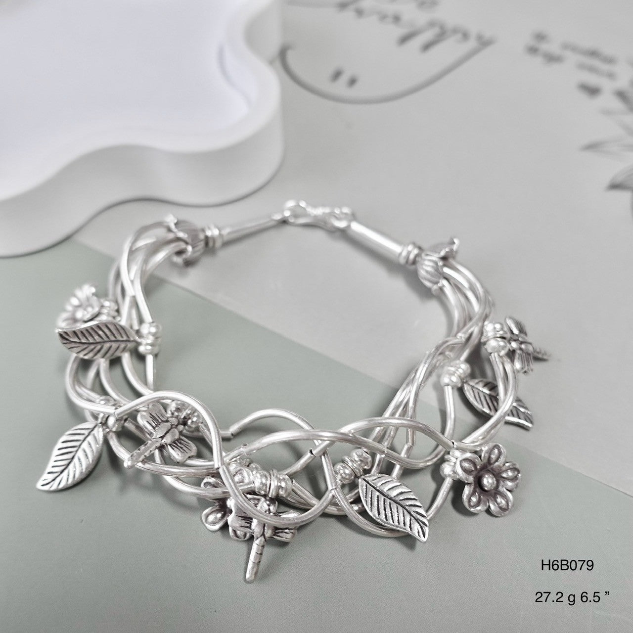 98% Pure Silver Bracelet - Hypoallergenic Handmade Jewelry