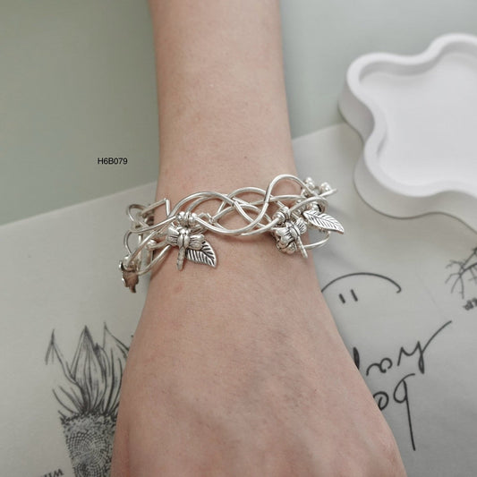 98% Pure Silver Bracelet - Hypoallergenic Handmade Jewelry
