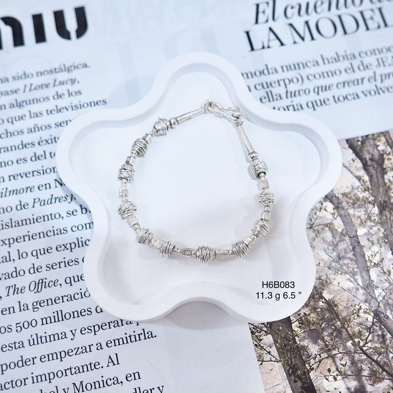 Handmade 98% Pure Silver Bracelet | Unique Textured Style