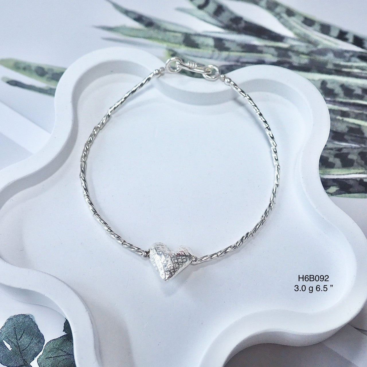 Elegant Silver Bracelet, Handmade with 98% Pure Silver