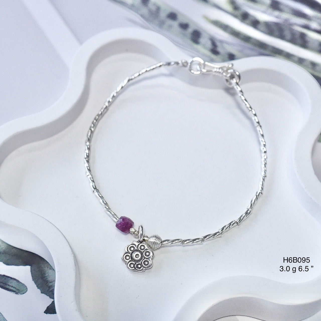 Dainty Handmade Silver Bracelet - Genuine 98% Pure Silver