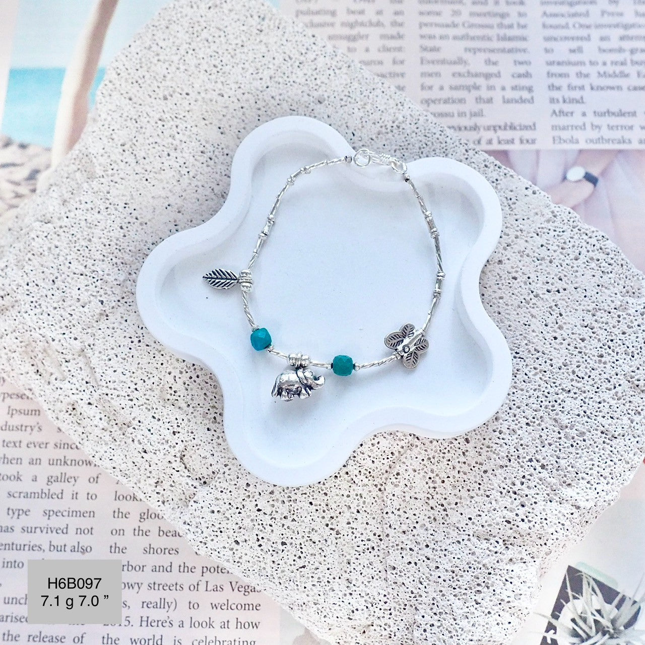 98% Pure Silver Bracelet - Romantic Handmade Anniversary Gift