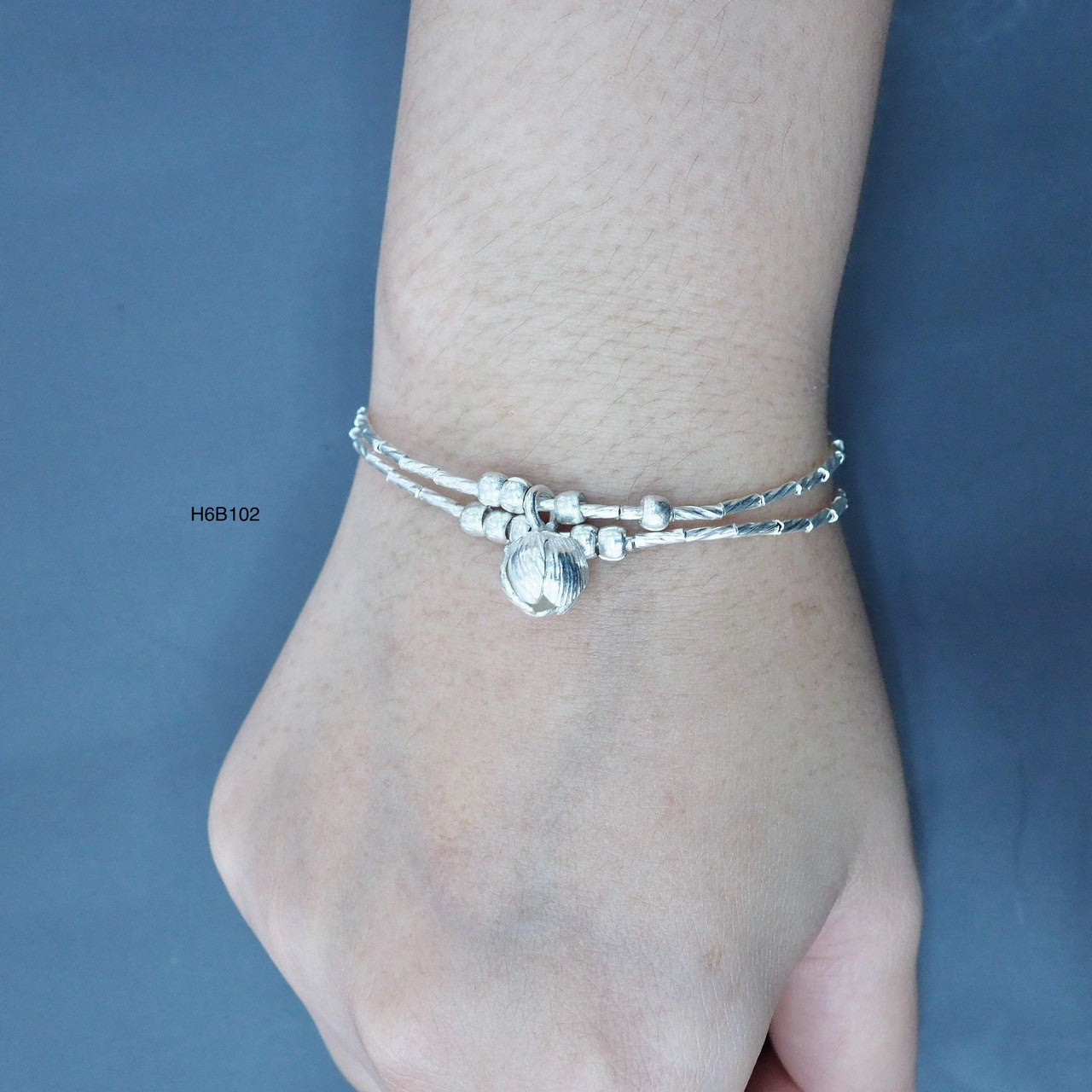 Pure luxury: Experience the glow of our 98% silver bracelet.
