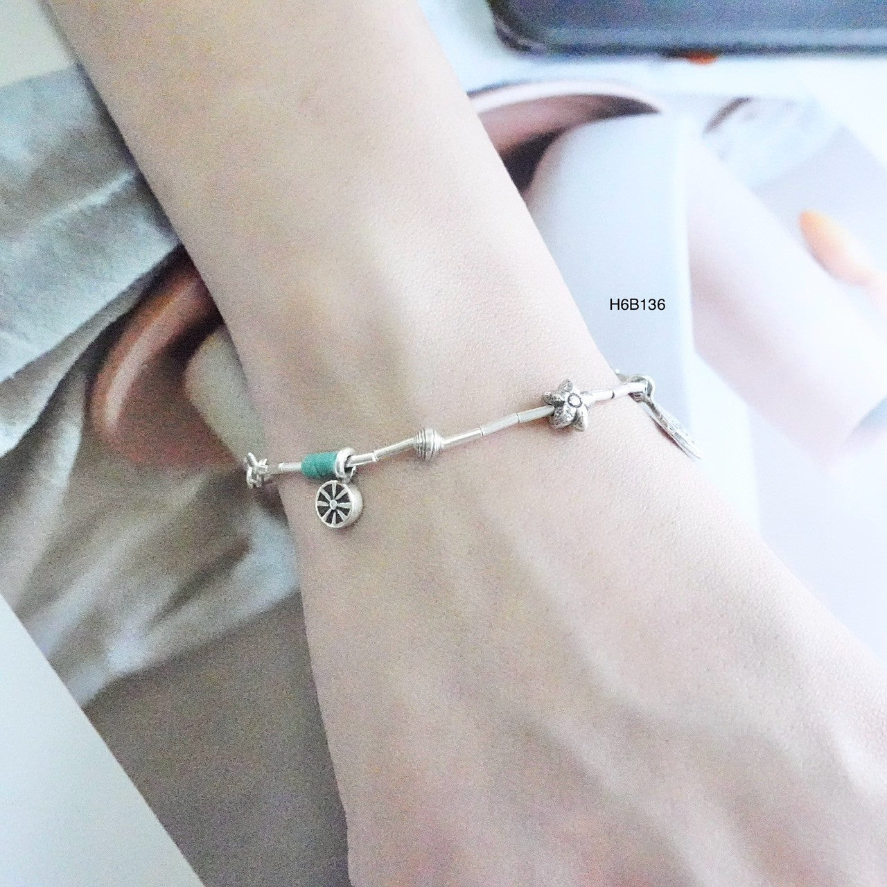 Make a statement with our handcrafted silver bracelet.