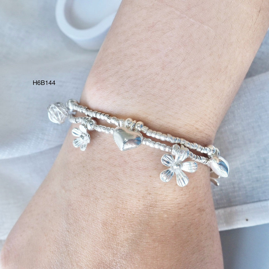 Shine brighter in this silver bracelet.