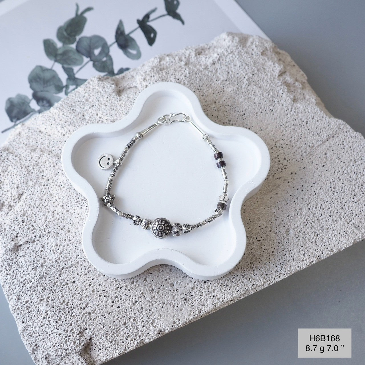 98% pure silver, 100% style. Love this handmade Thai bracelet.