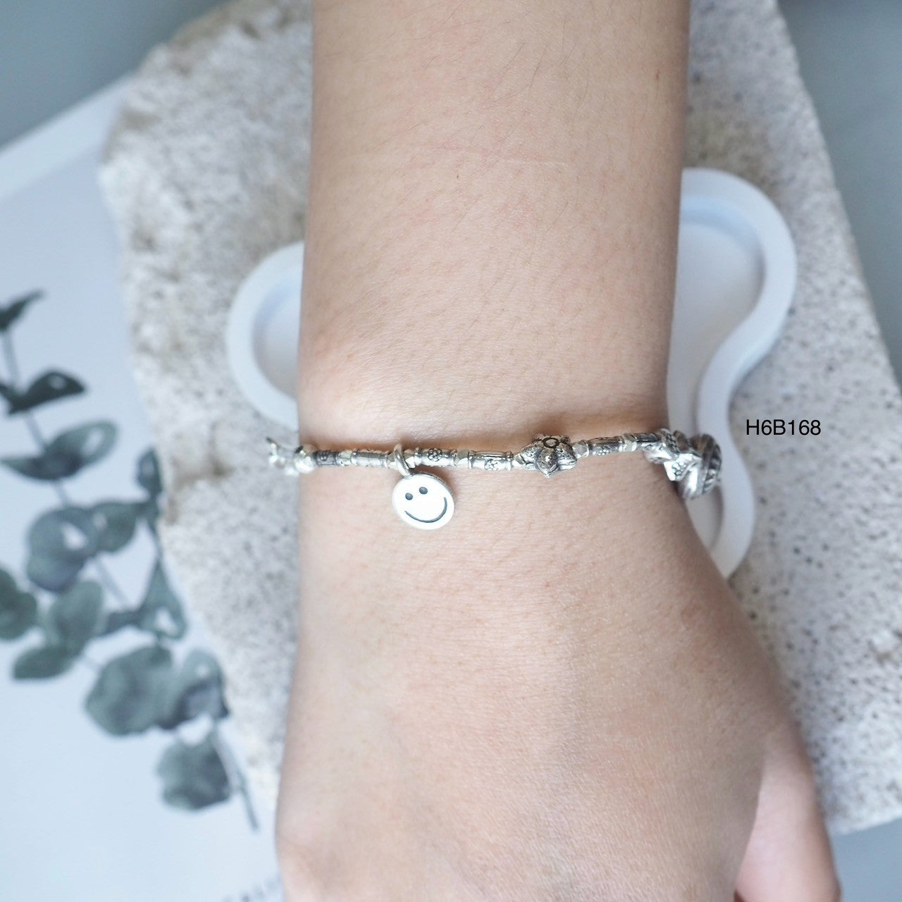 98% pure silver, 100% style. Love this handmade Thai bracelet.