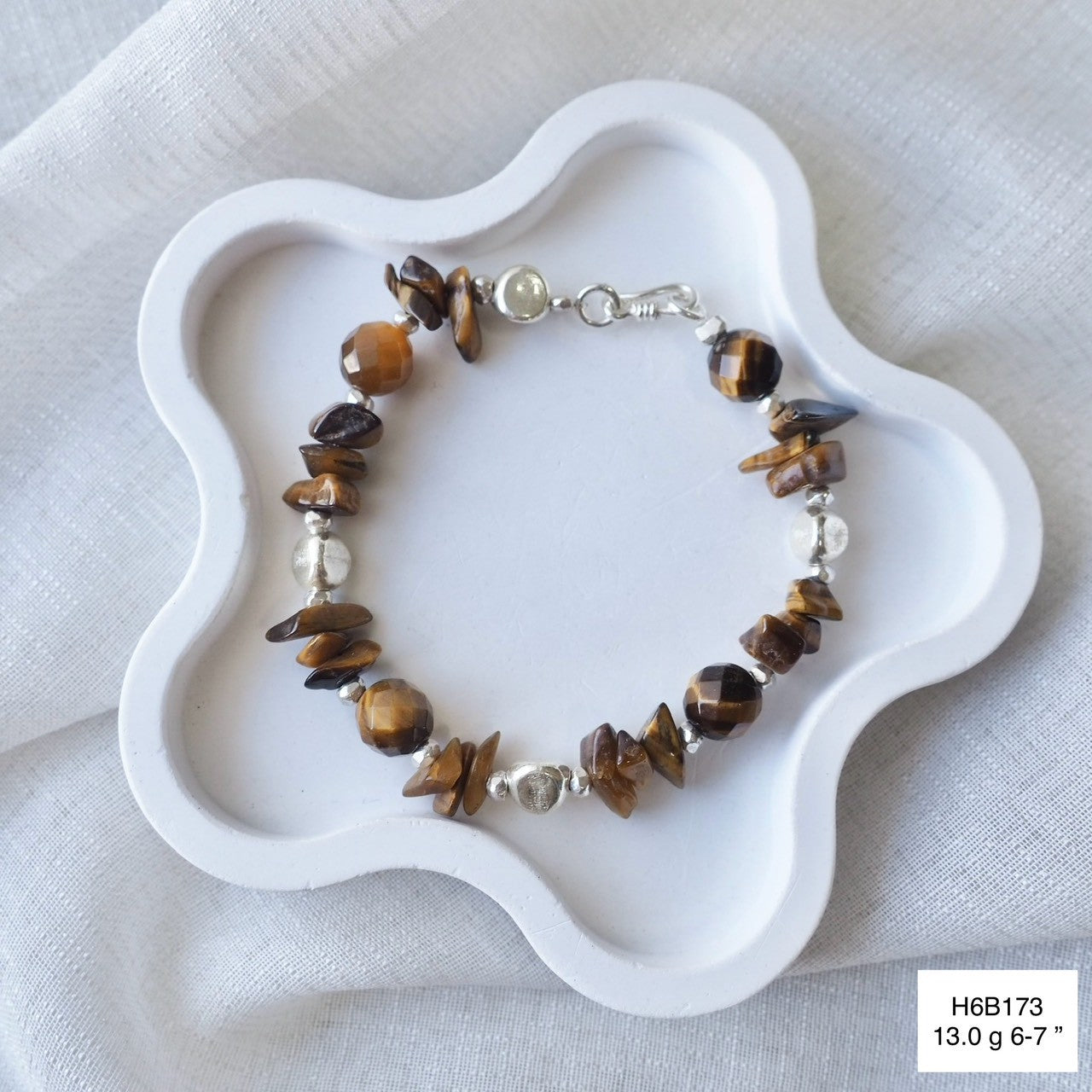 Shine brighter with a handmade 98% silver bracelet.