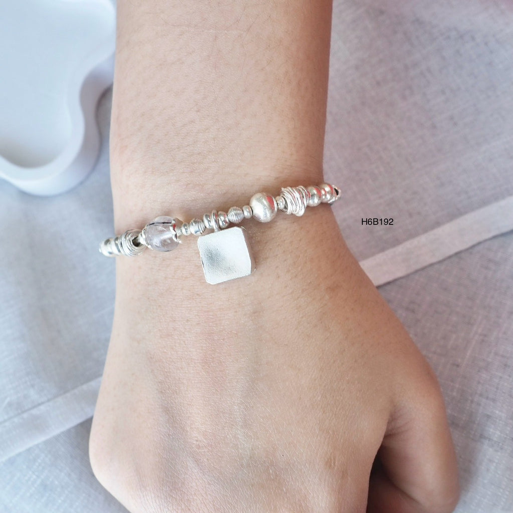 Ultra-pure 98% silver makes this handmade bracelet stand out.