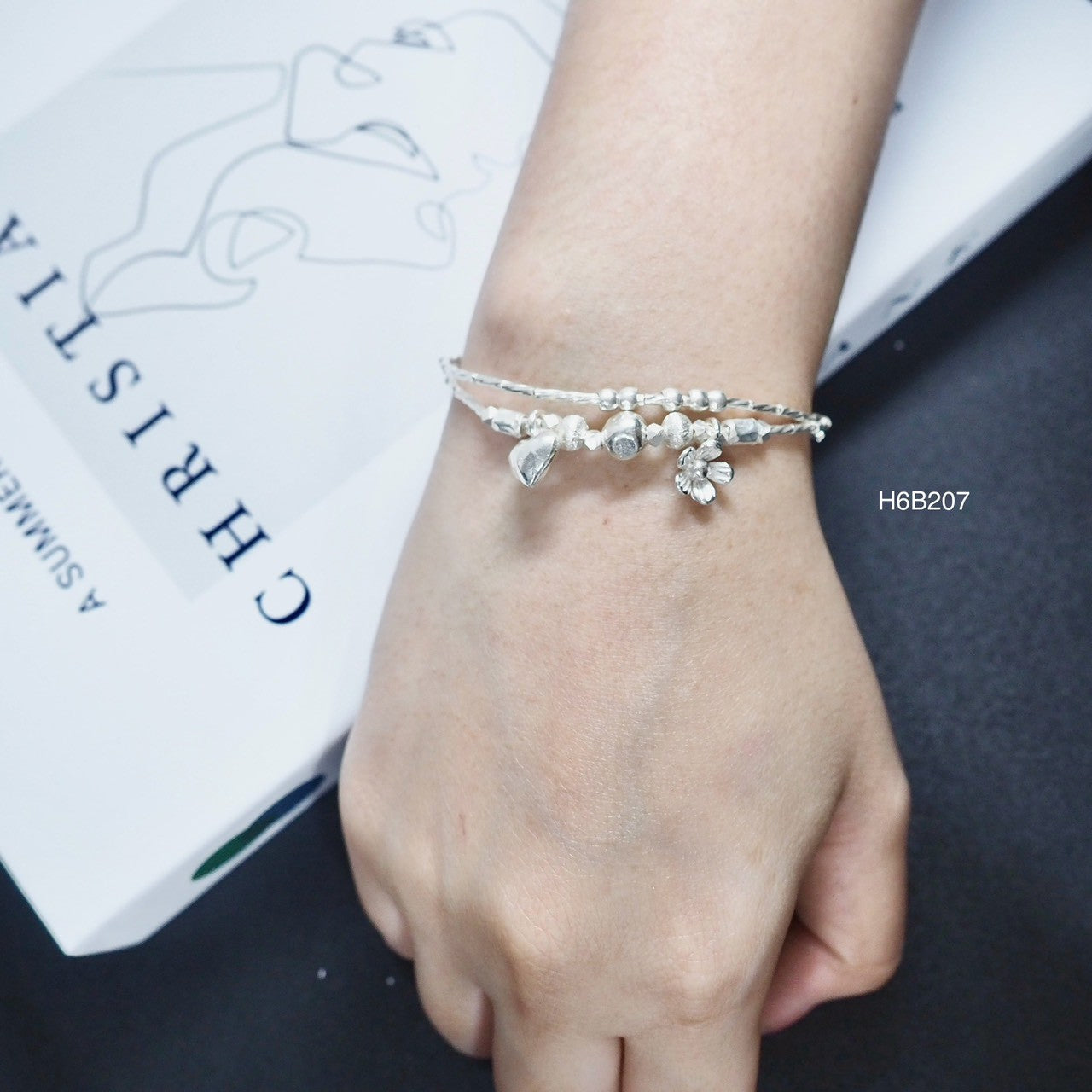 Limited stock! Grab this handmade Thai silver bracelet before it’s gone.