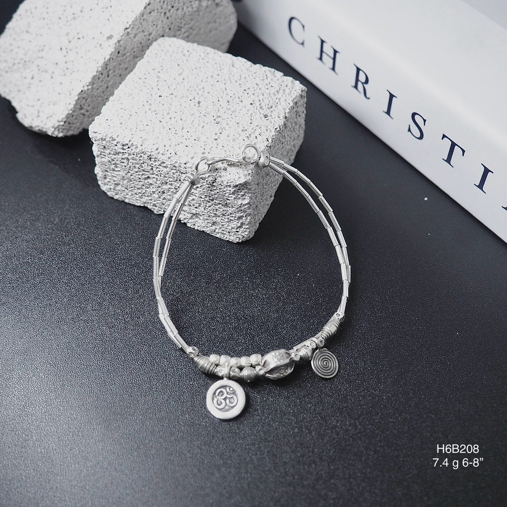 Upgrade your collection with a 98% pure silver bracelet.