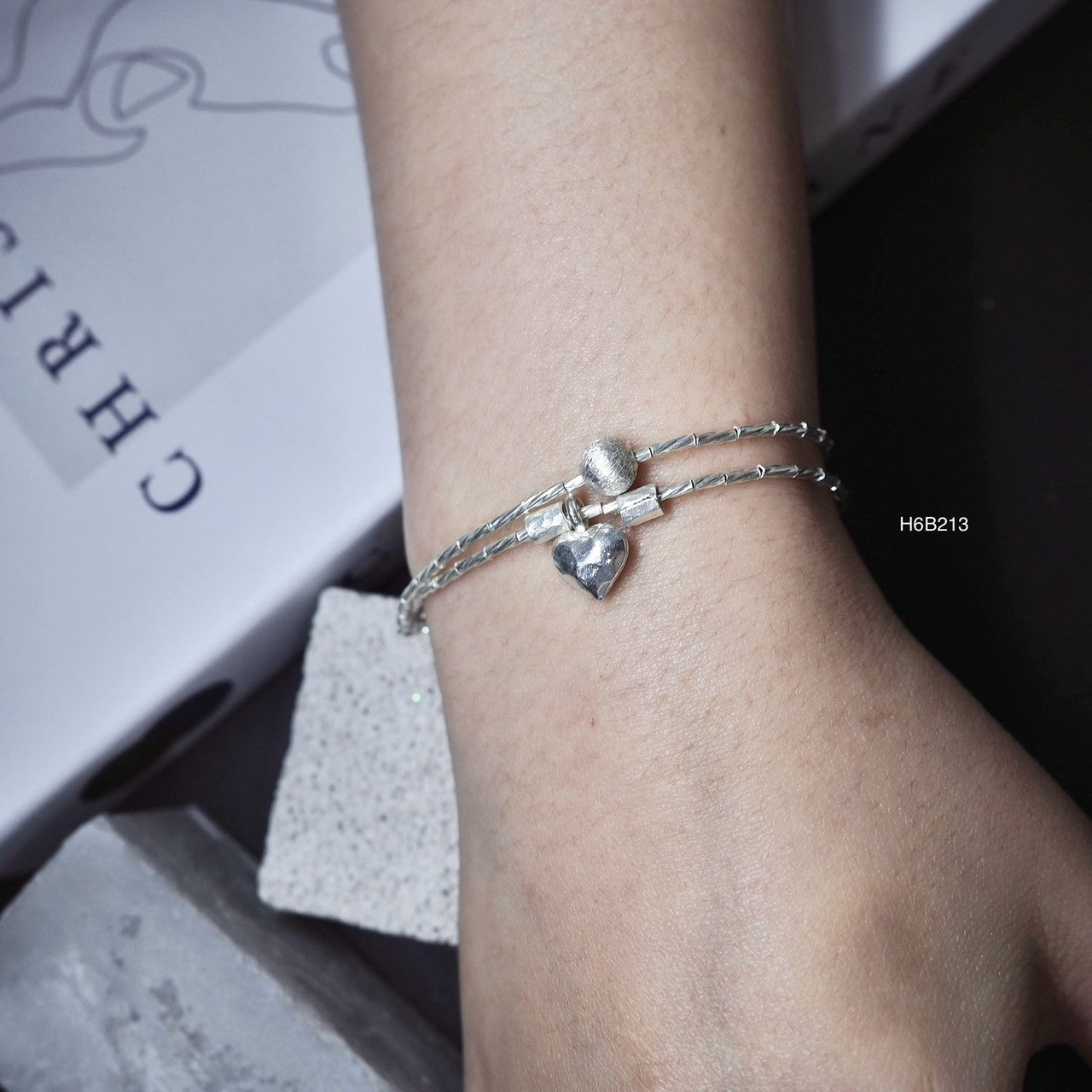 Add a touch of Thailand to your cart with this silver bracelet.