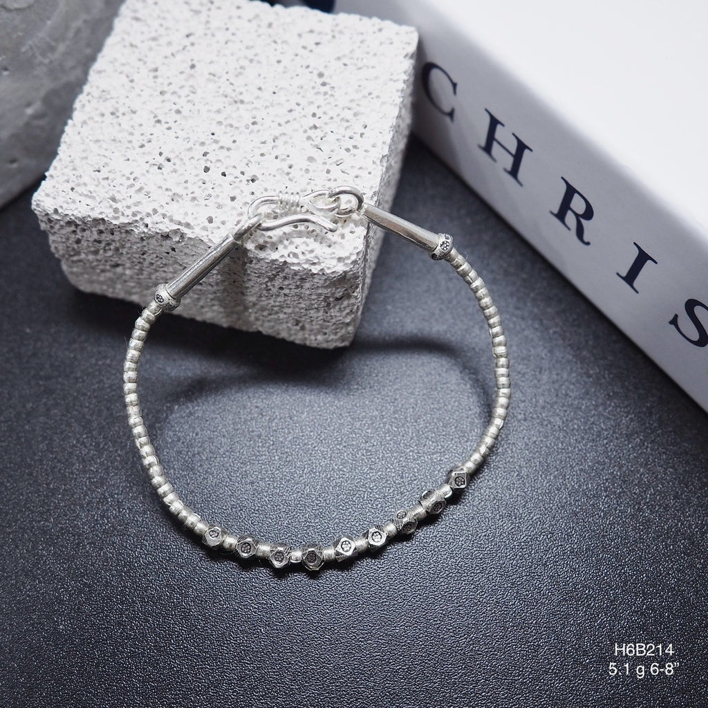 Ready to ship: your new favorite handmade silver bracelet.