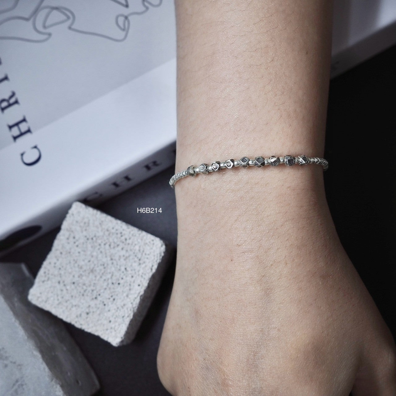 Ready to ship: your new favorite handmade silver bracelet.