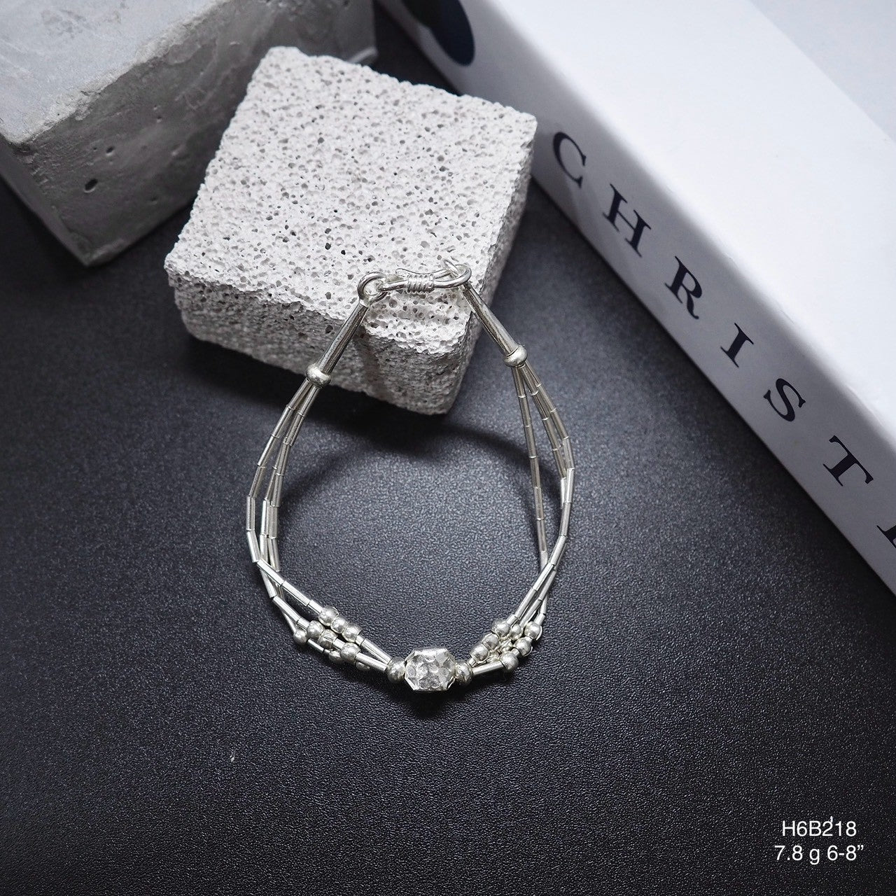 Boho chic meets 98% pure Thai silver in this gorgeous bracelet.