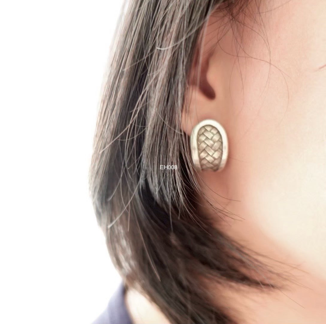 One-of-a-kind 98-99% pure silver earrings. handmade silver jewelry Thailand