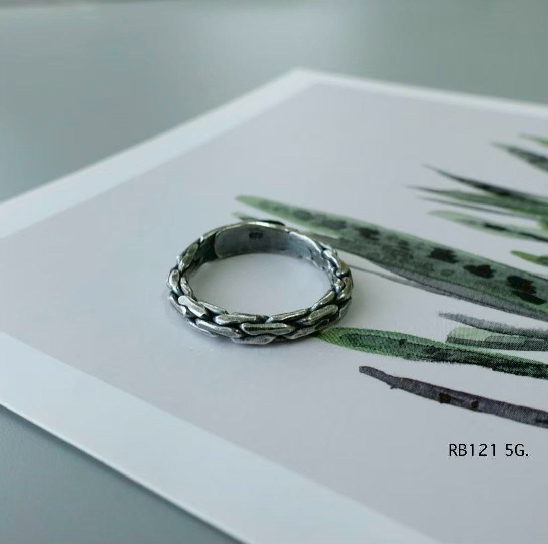 Authentic. Pure silver. Hill Tribe style. Silver Ring. handmade silver jewelry Thailand