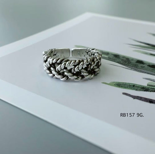 98% pure silver. 100% handmade. Silver ring.