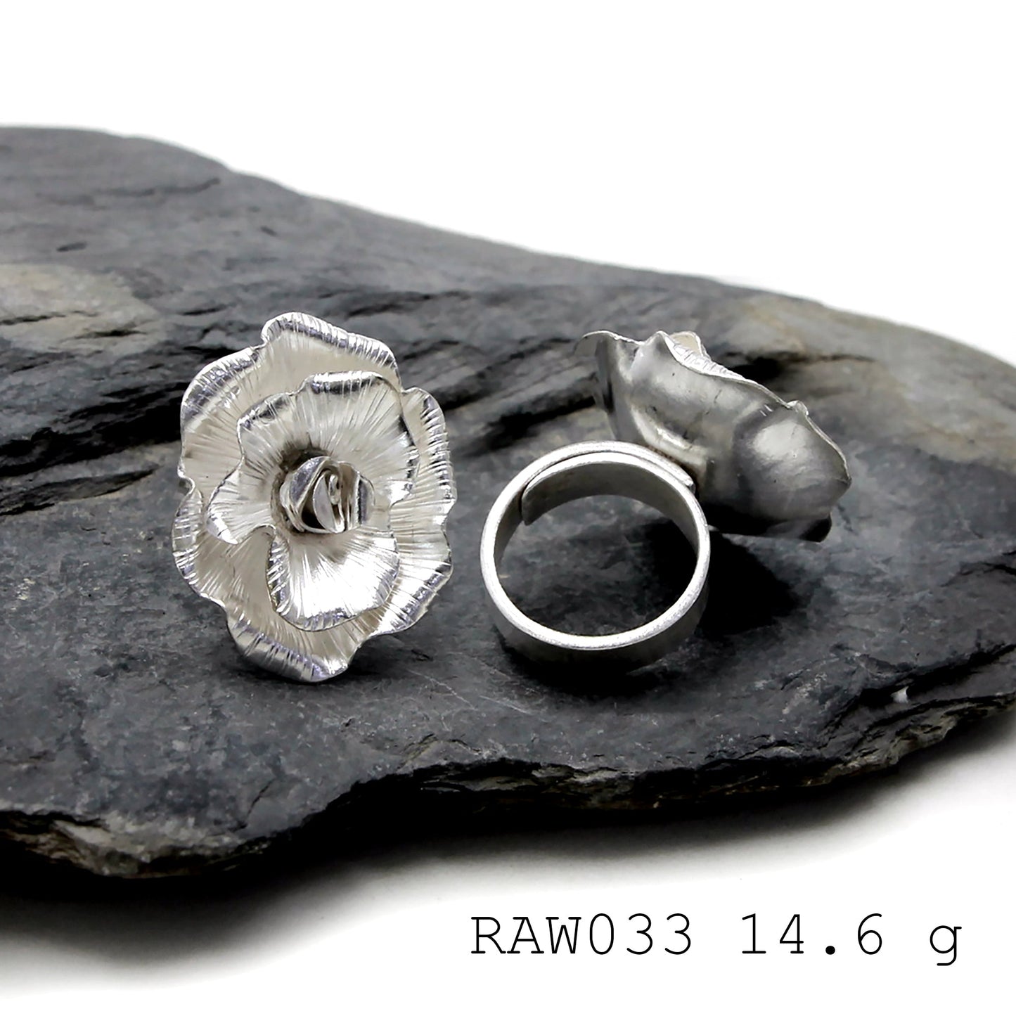 Elegant and understated silver ring.