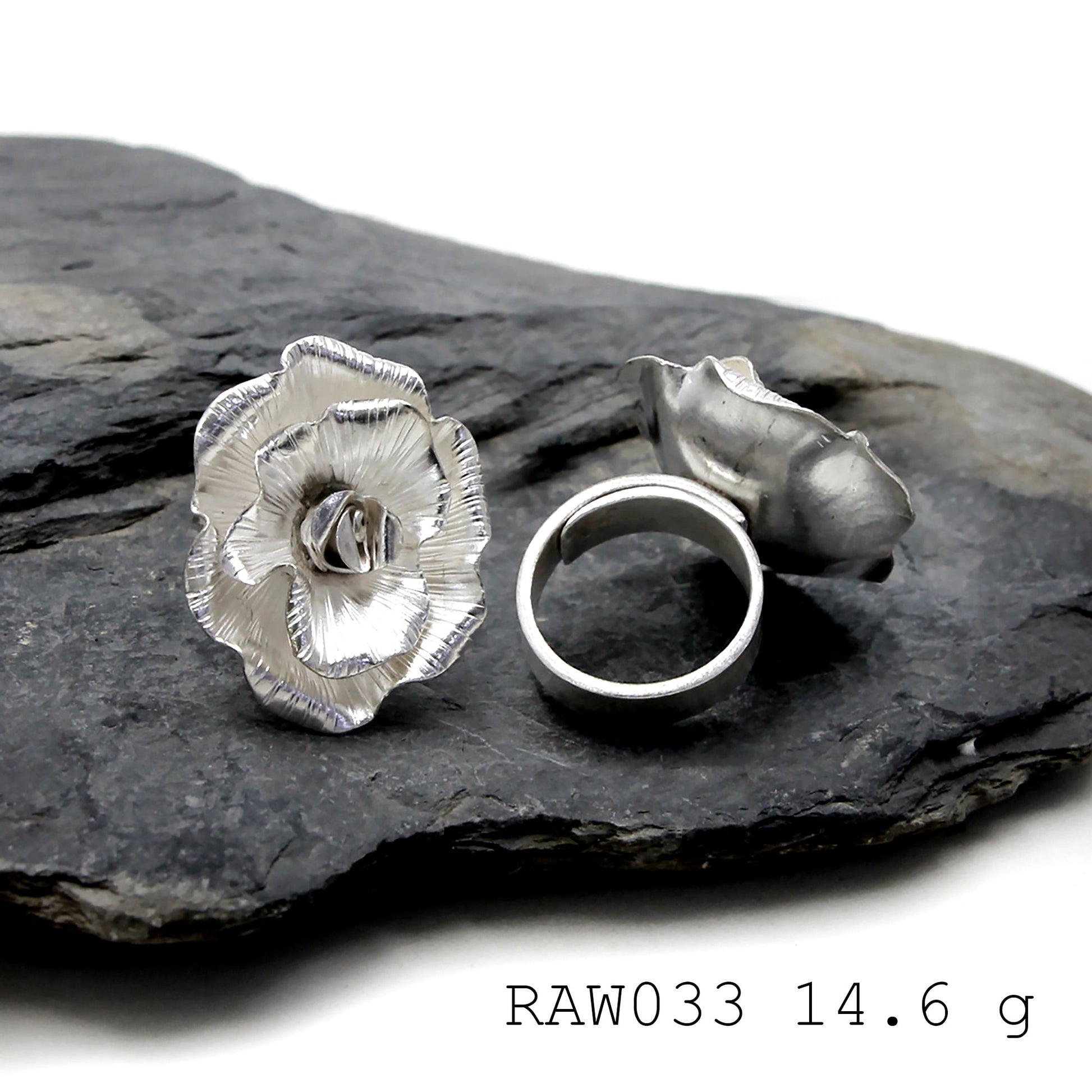 Elegant and understated silver ring.