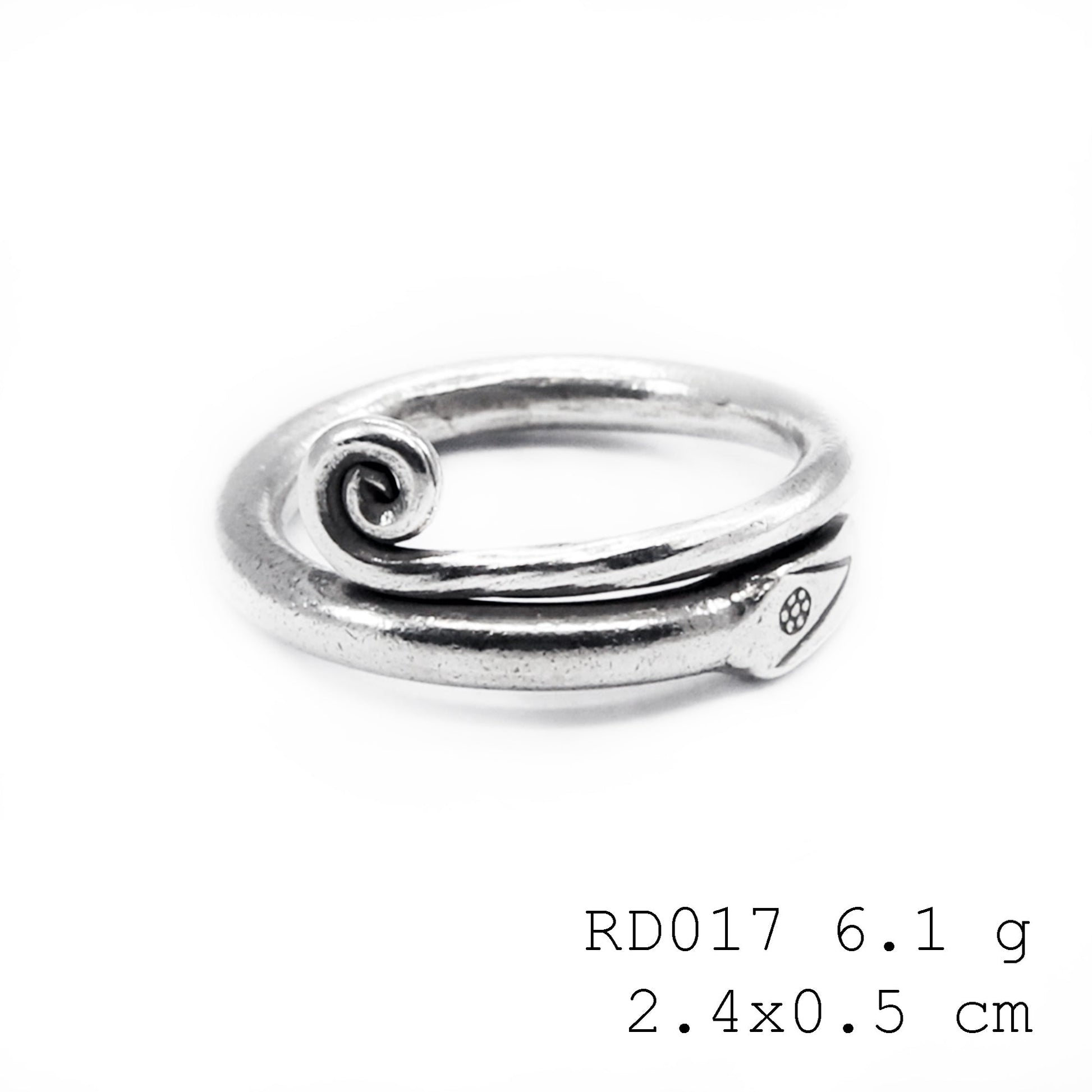 From the earth. Powerful SNAIL SNAKE silver ring.
