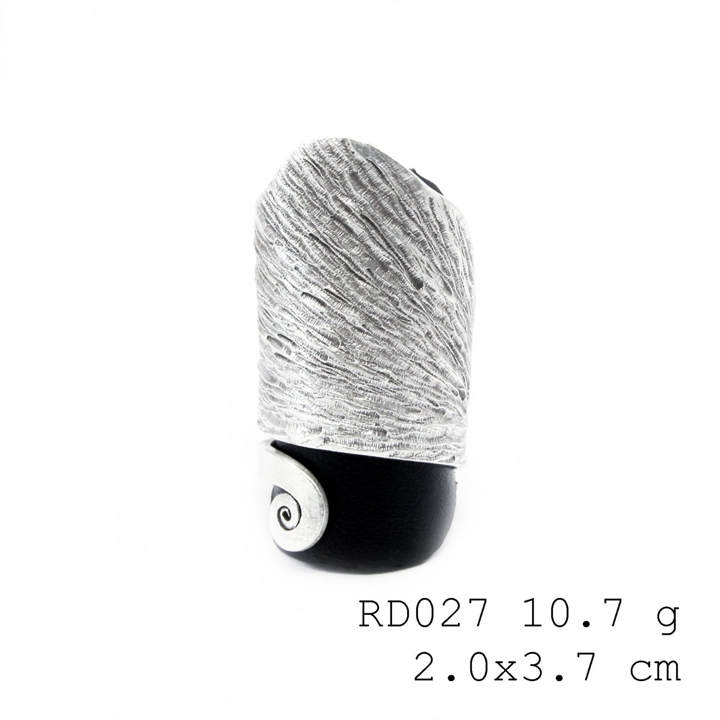 A conversation piece silver ring.
