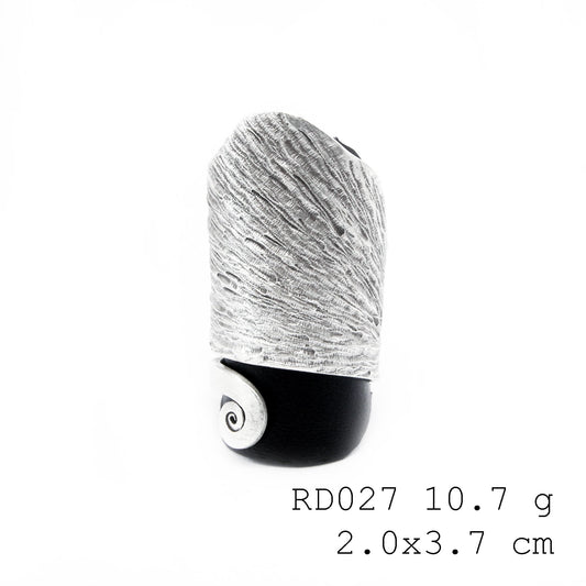 A conversation piece silver ring.