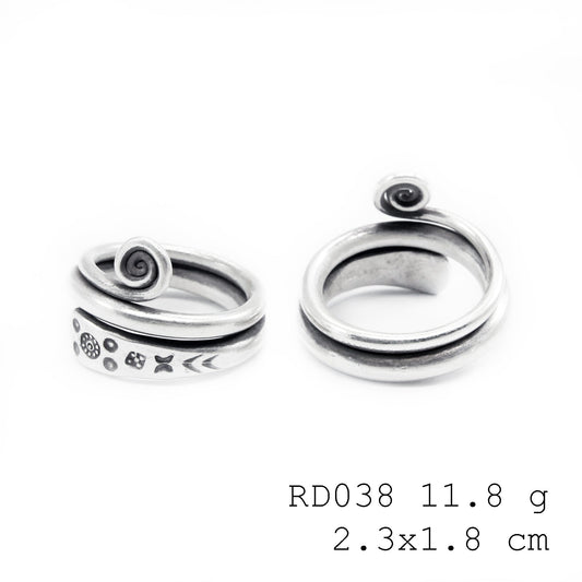 A mythological twist. Bold silver ring.