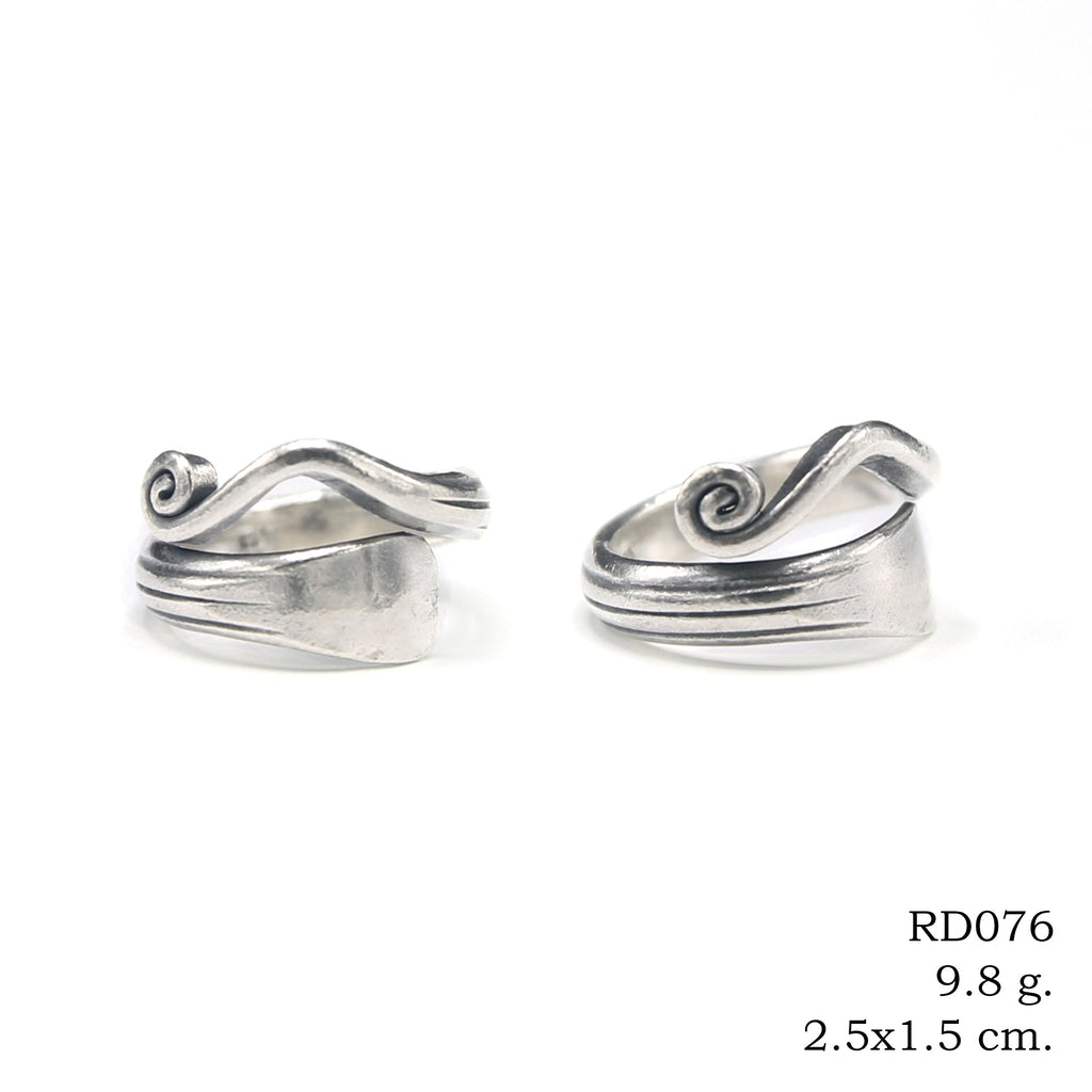 A truly one-of-a-kind silver ring design.