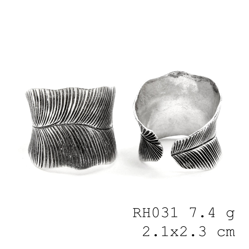 Subtle statement. This leaf silver ring works.