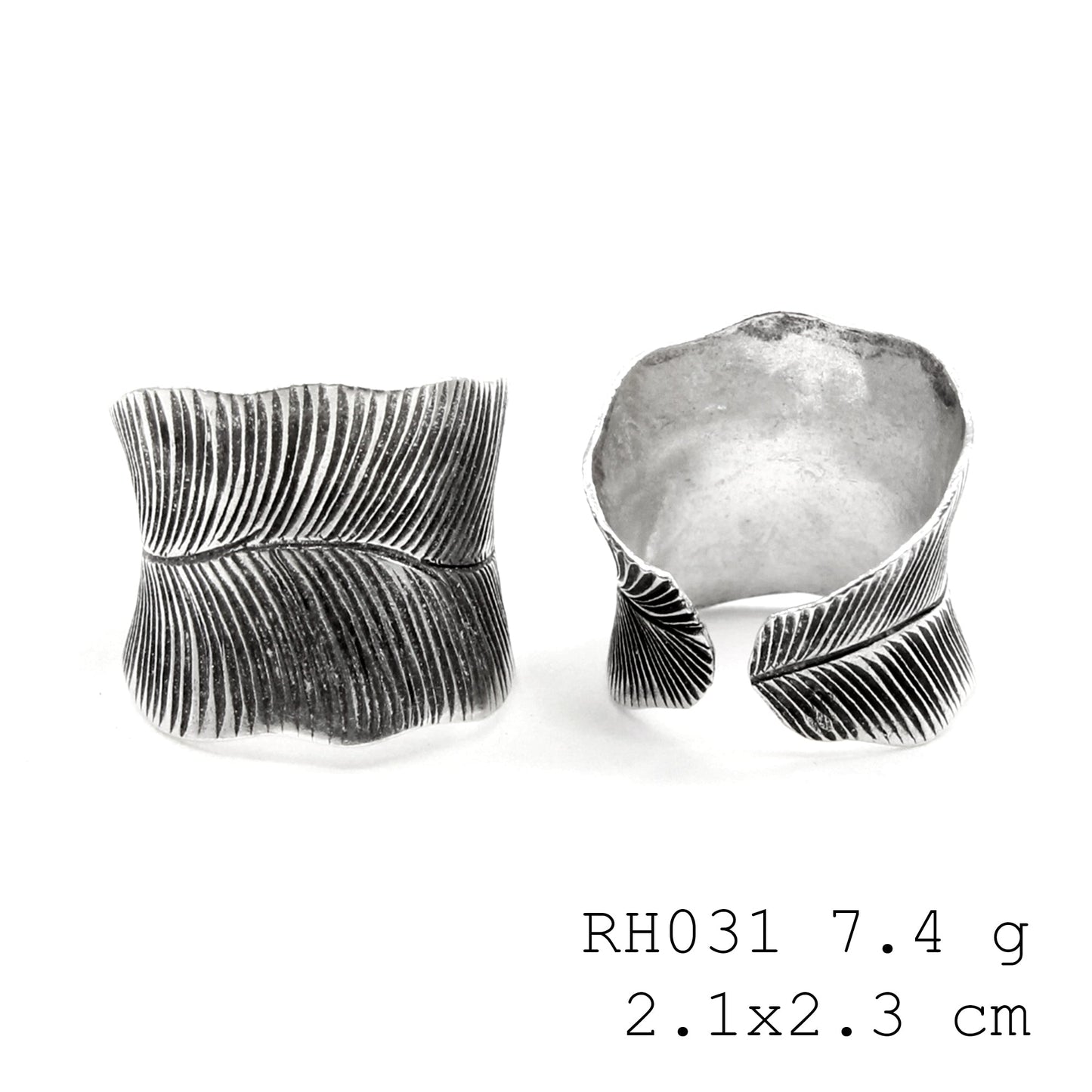 Subtle statement. This leaf silver ring works.