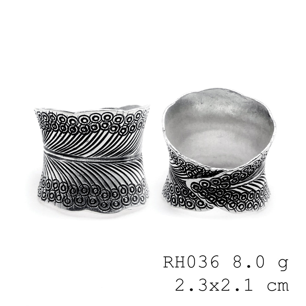 Bringing the forest floor to your finger. Silver ring.