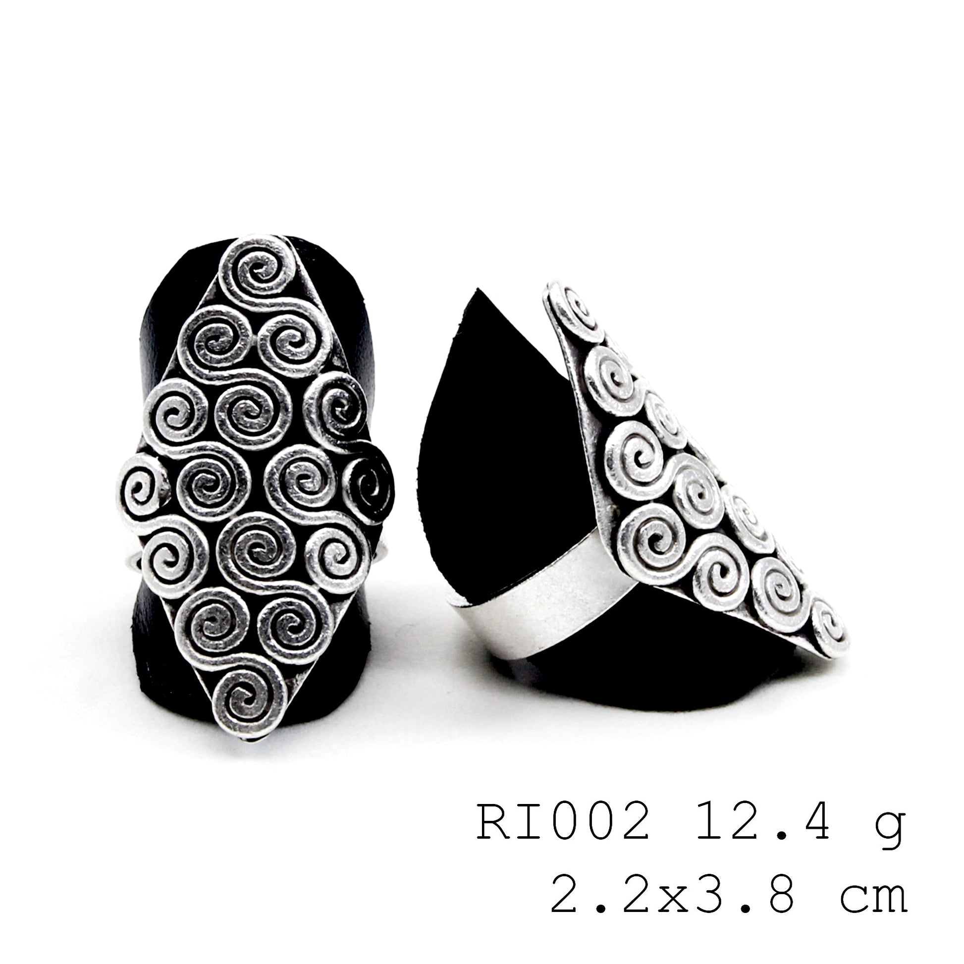 Abstract lines, artisan shine. Your new silver ring.