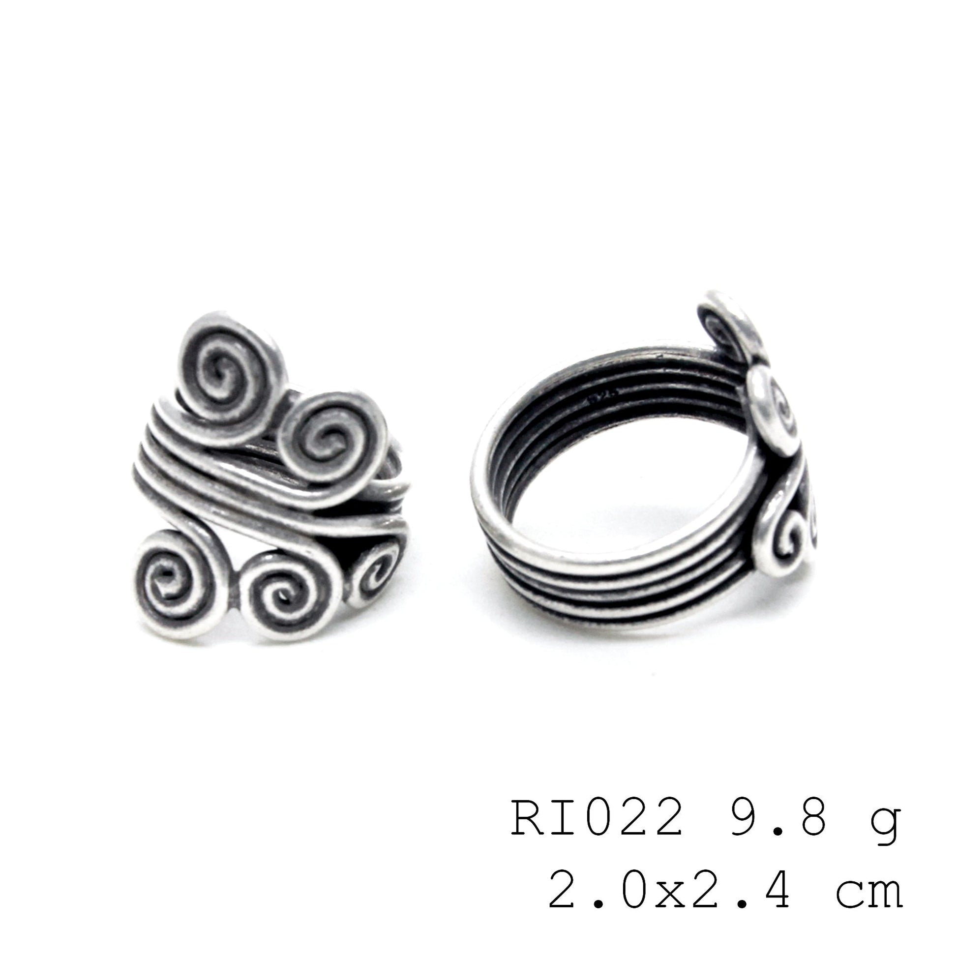 Pure silver, pure style. Snail line silver ring.