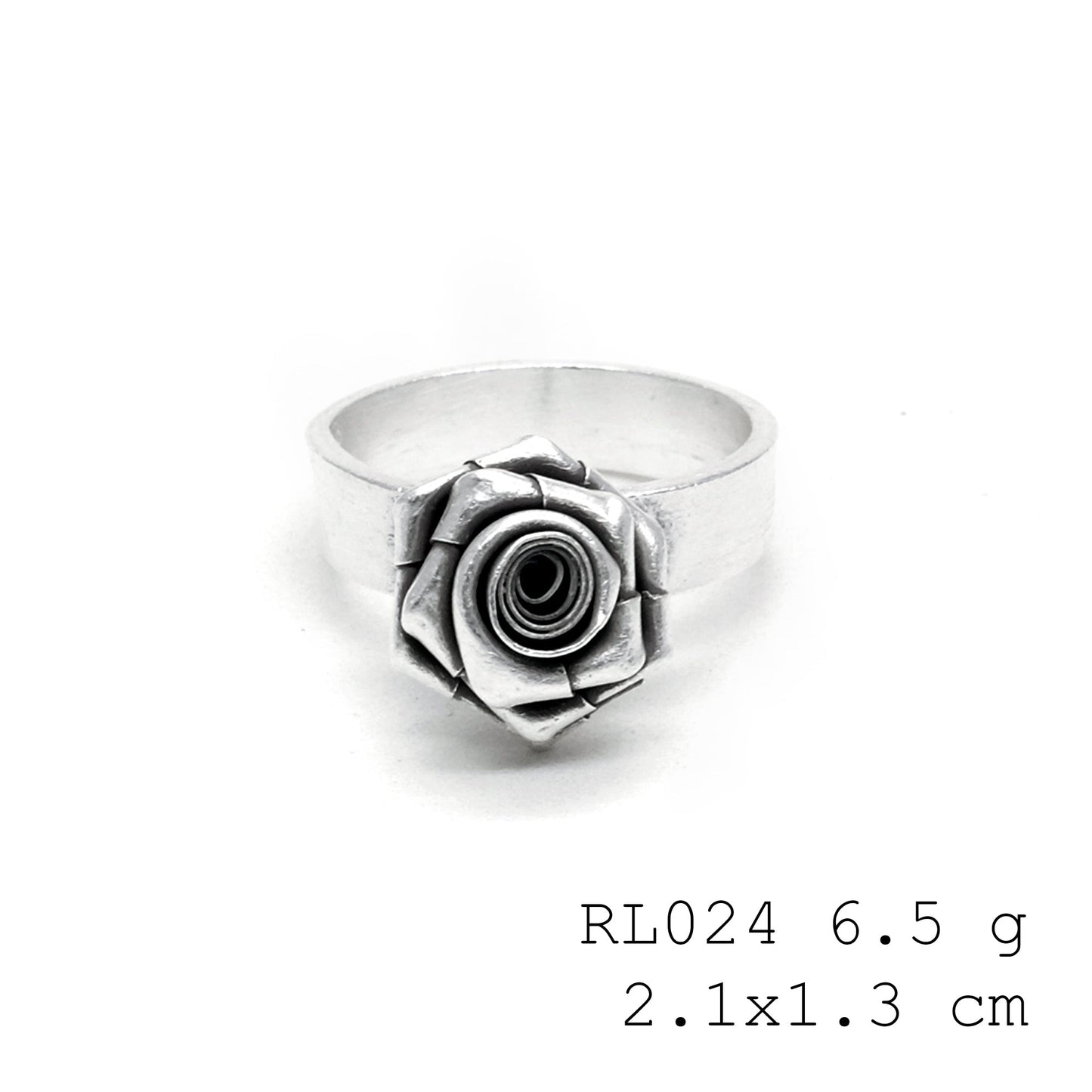 Love in every curve of this silver ring.