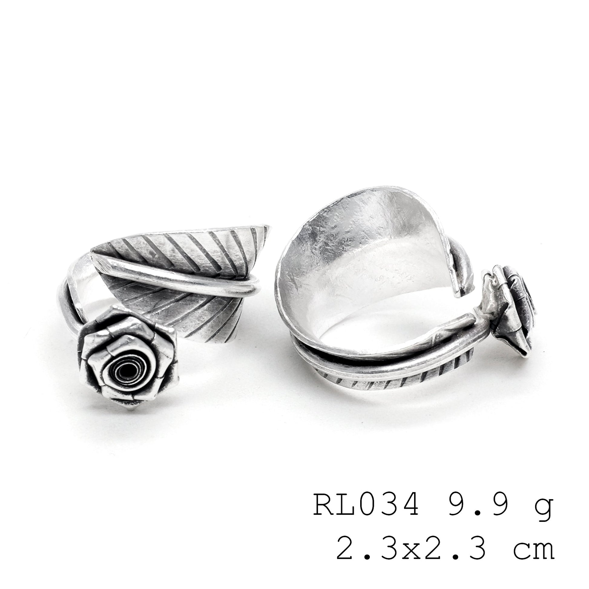 Artistic flair in every floral silver ring.