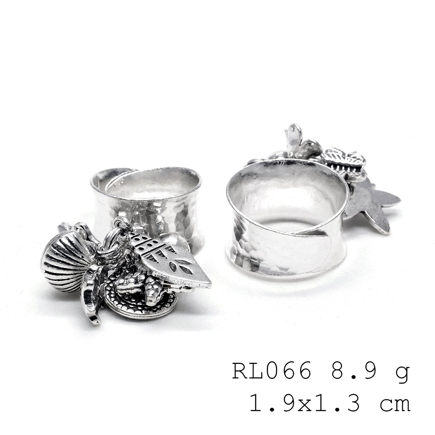Sweet blossoms captured in a silver ring.