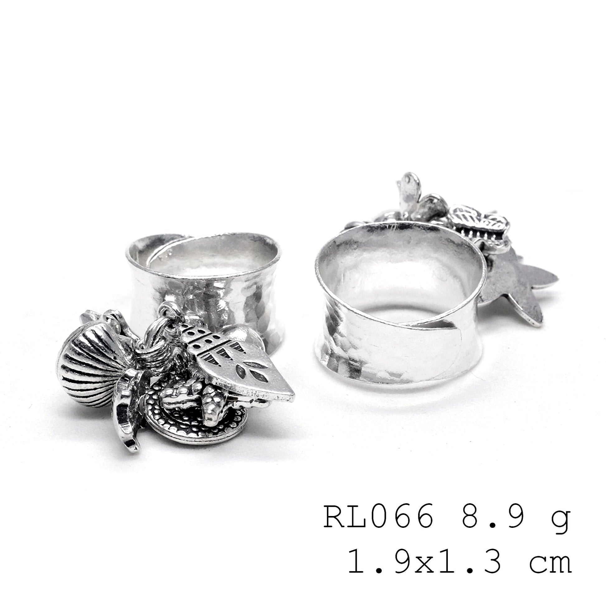 Sweet blossoms captured in a silver ring.