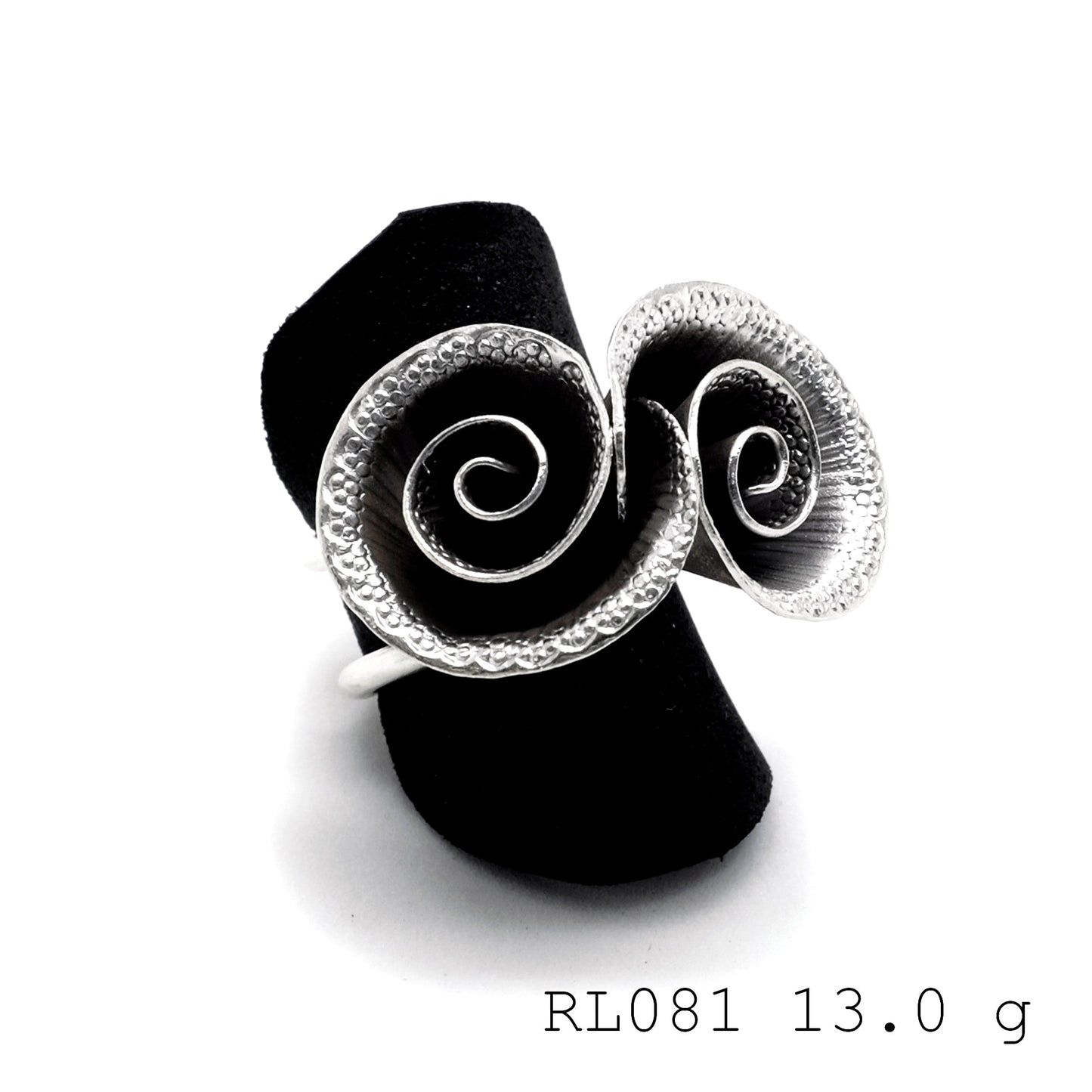 Hand-forged beauty in a silver ring.