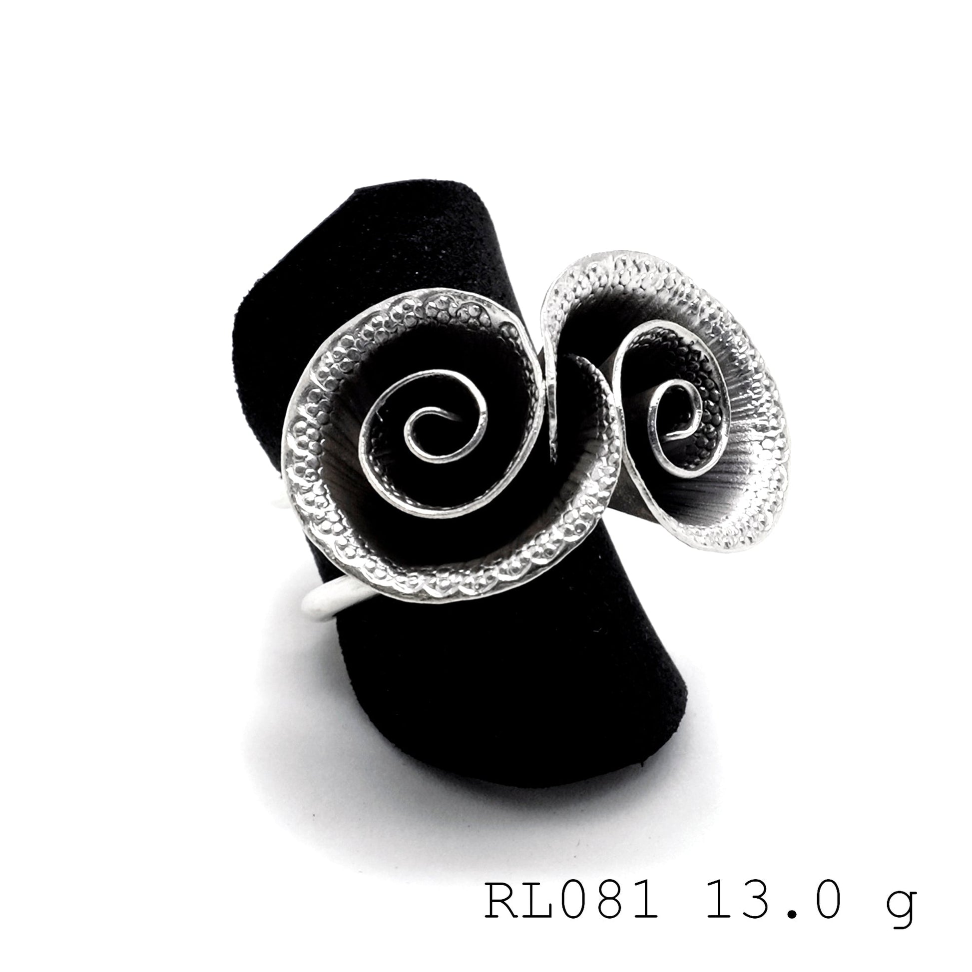 Hand-forged beauty in a silver ring.