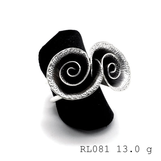 Hand-forged beauty in a silver ring.