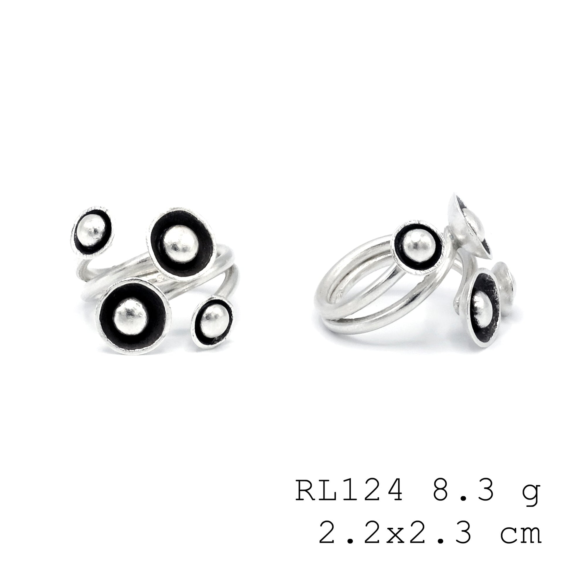 Handmade magic silver ring.