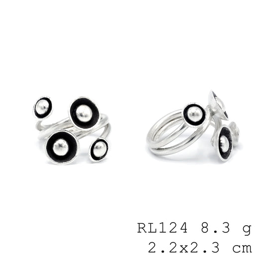 Handmade magic silver ring.